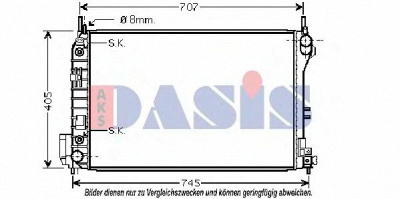 AKS DASIS 152007n -  Радиатор, охлаждение двигателя